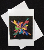 Greeting Card: Rosie's Rainbow Flower